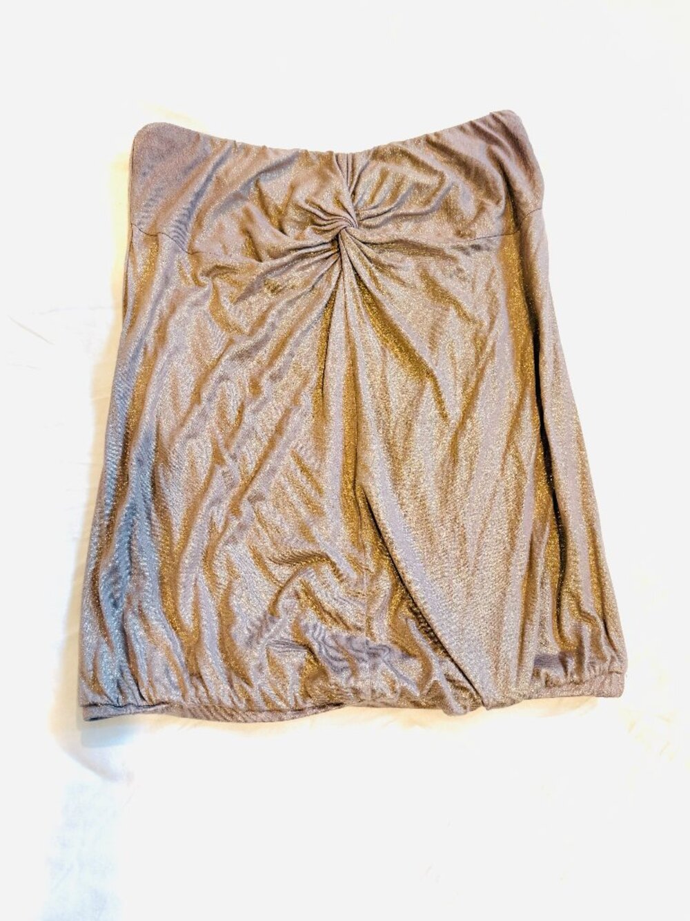 Velvet strapless top, size M